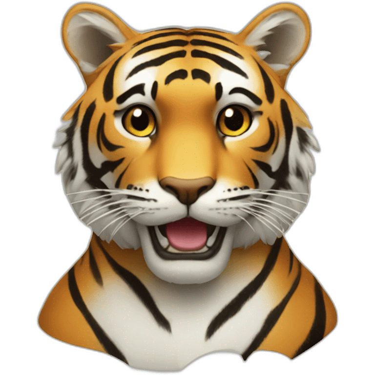 chat sur un tigre emoji