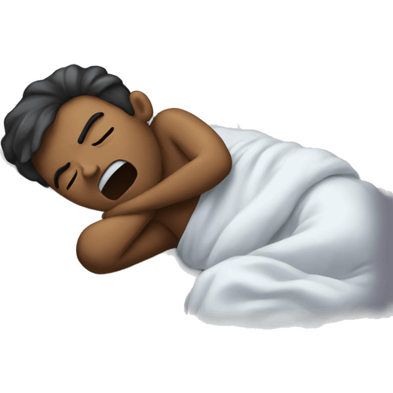 Sleeping and having a nightmare emoji