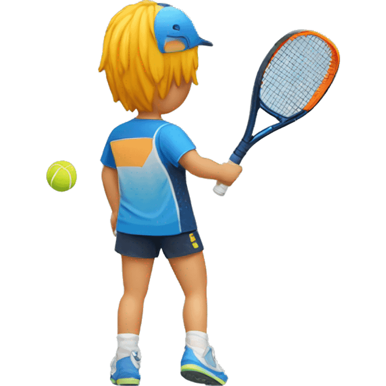 padel player's back symmetric emoji