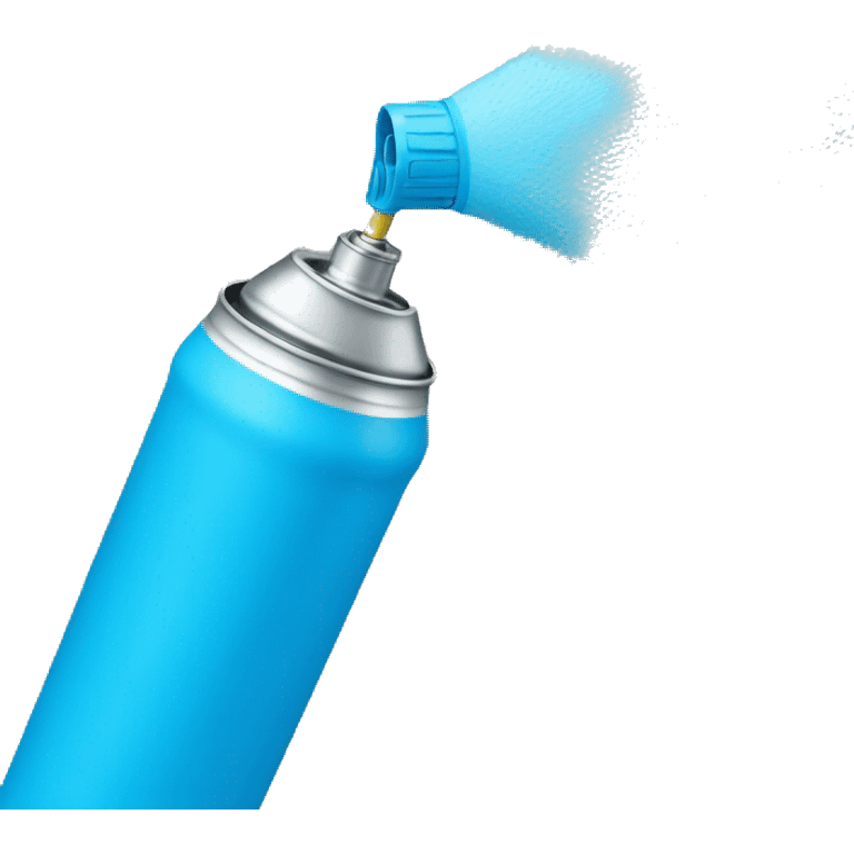 spray can spraying blue emoji