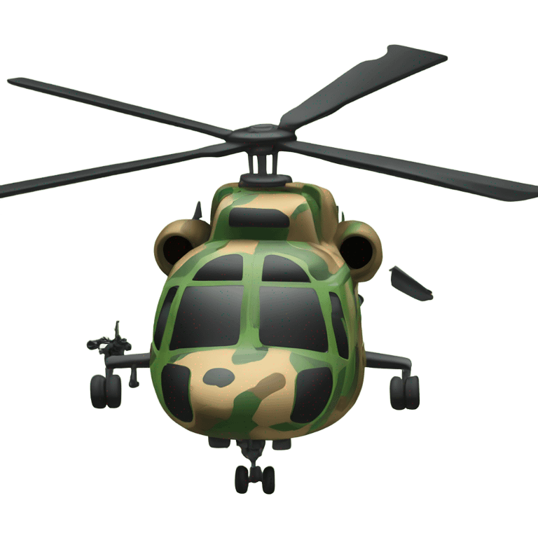 A Helicopter of camouflage emoji