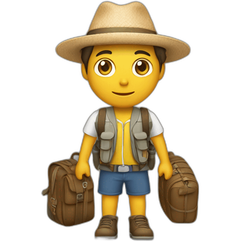 Colombiano de viaje con mochila emoji