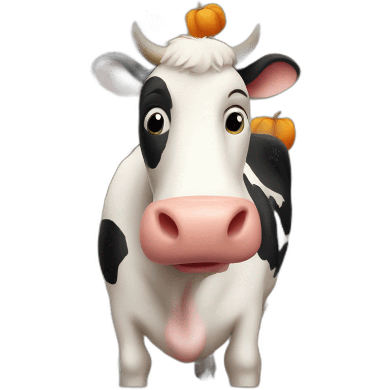 Cow at thanksgiving  emoji