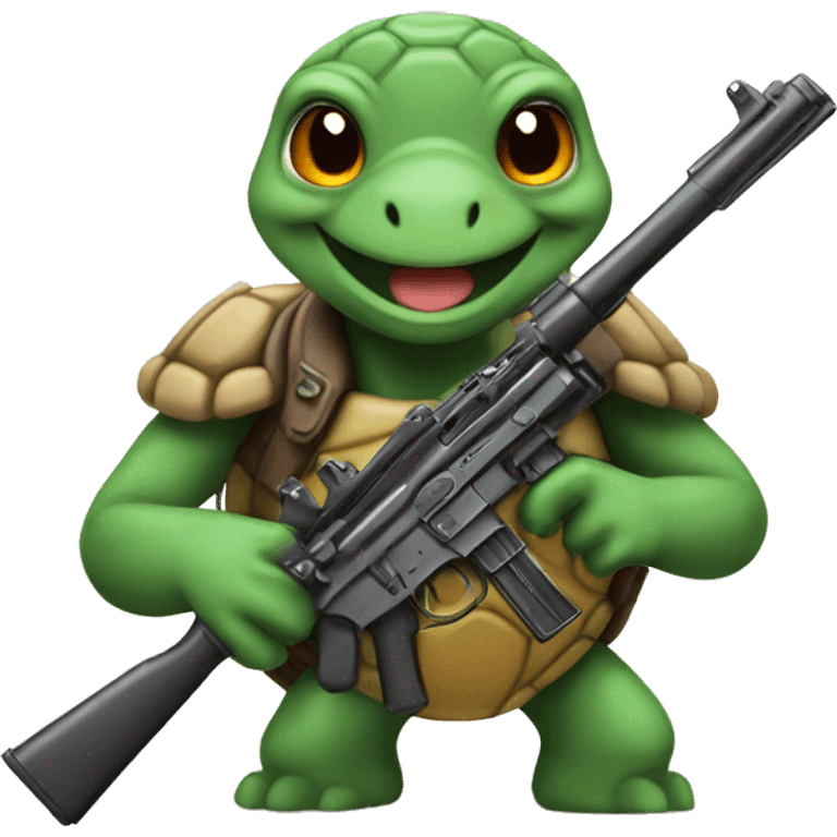 turtle with a lot of guns emoji