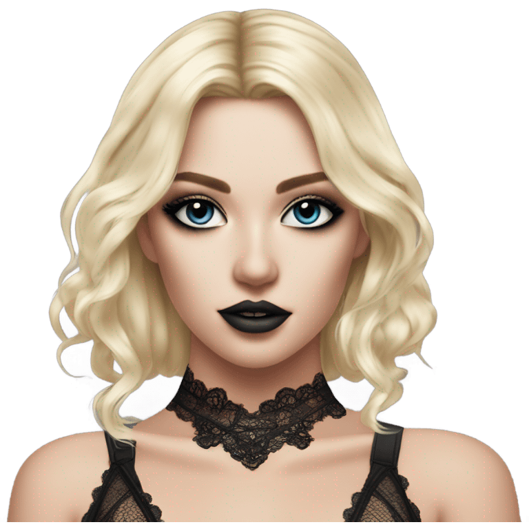 hyper realistic goth blonde victoria secret model emoji