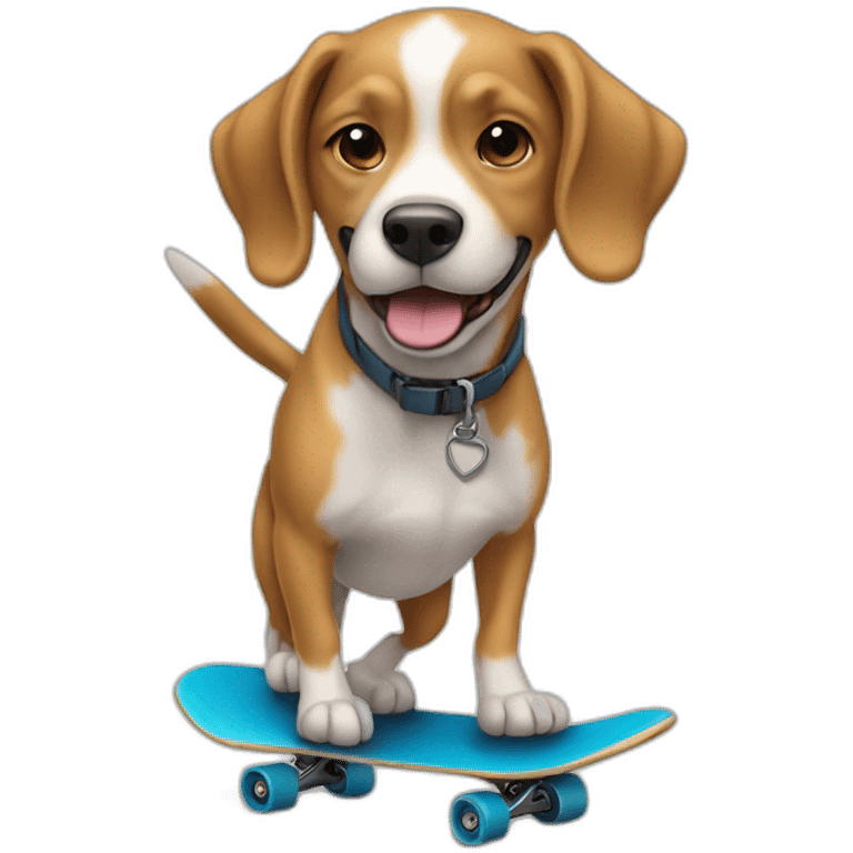 Un chien sur un skate emoji