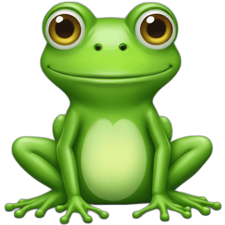 a green frog that is in love emoji