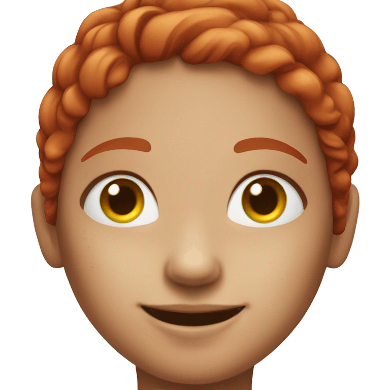 red hair girl with freckles smiling emoji