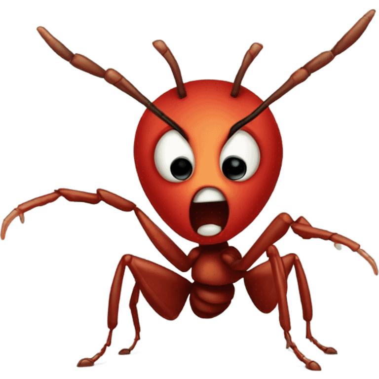 Angry red ant emoji