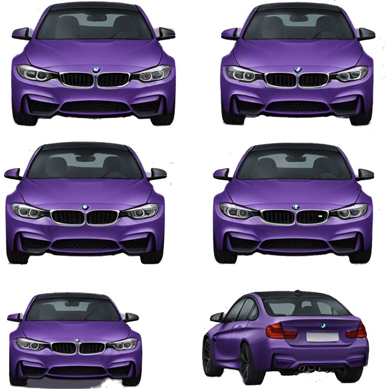 M3 BMW midnight purple car  emoji