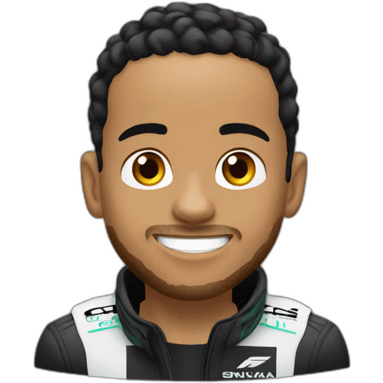 lewis hamilton with his wdc emoji