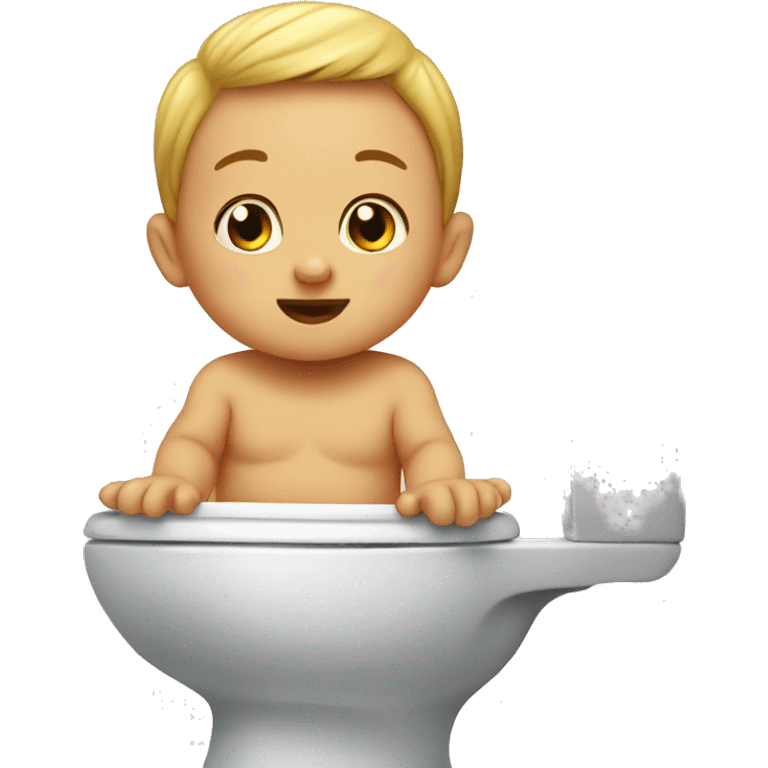 Baby on the toilet  emoji