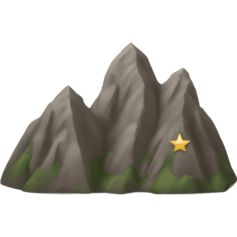 Moutain with three stars at the point emoji