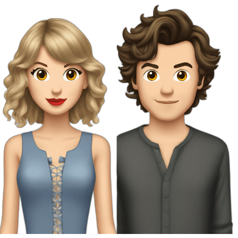 Taylor Swift and Harry styles emoji