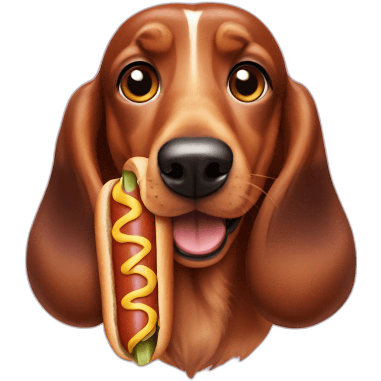 Teckel hot dog emoji