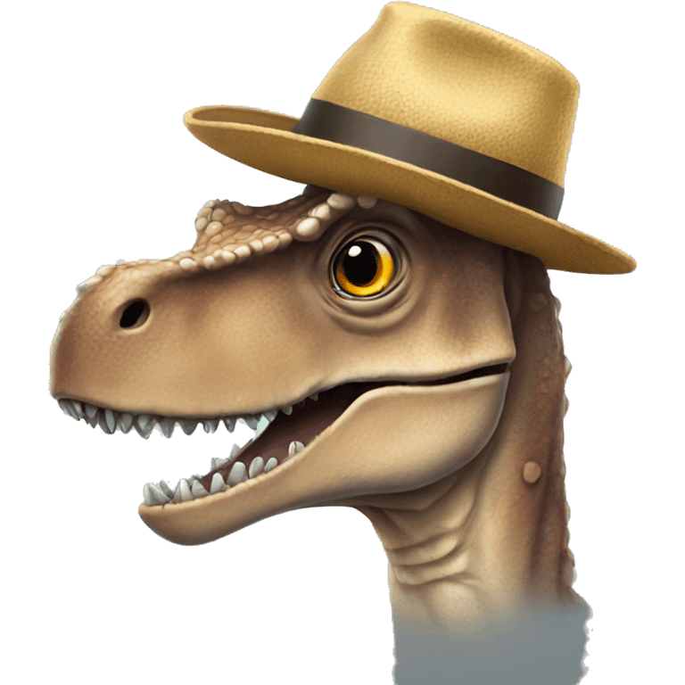 dino with a hat emoji