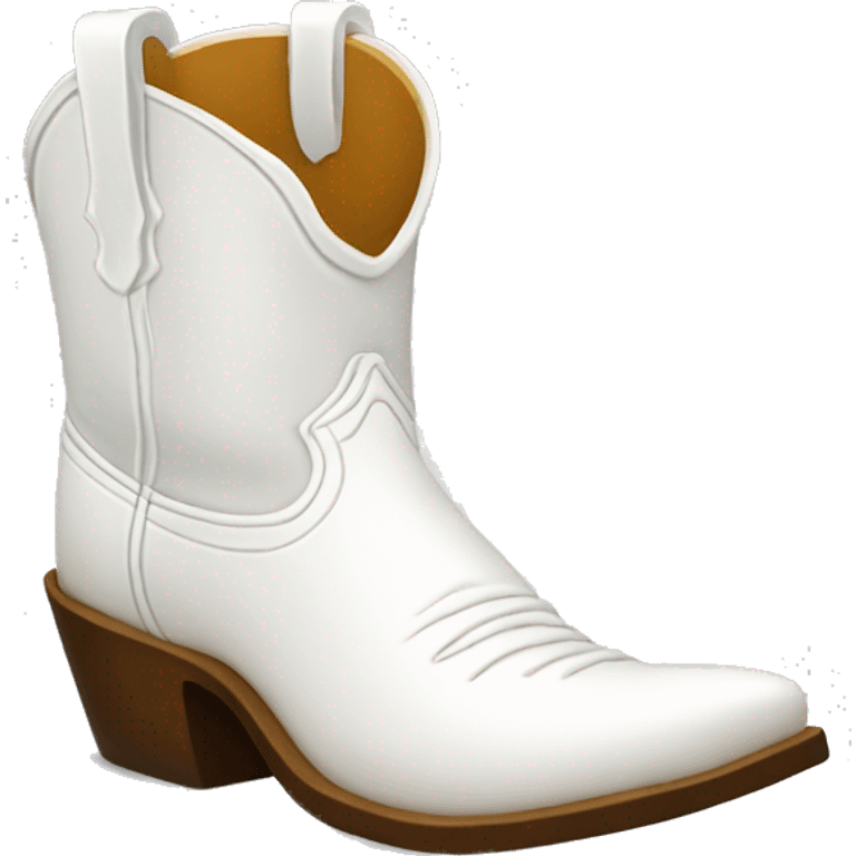 White cowboy boot emoji