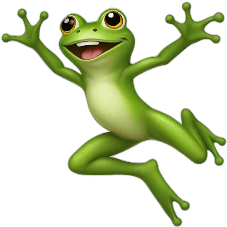 frog leaping emoji