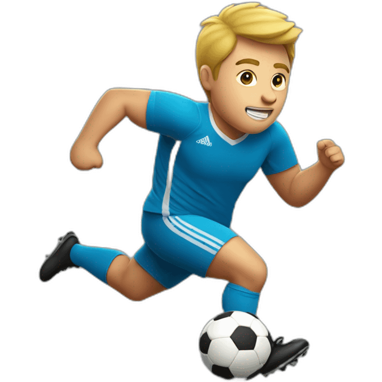 fat soccer player running emoji