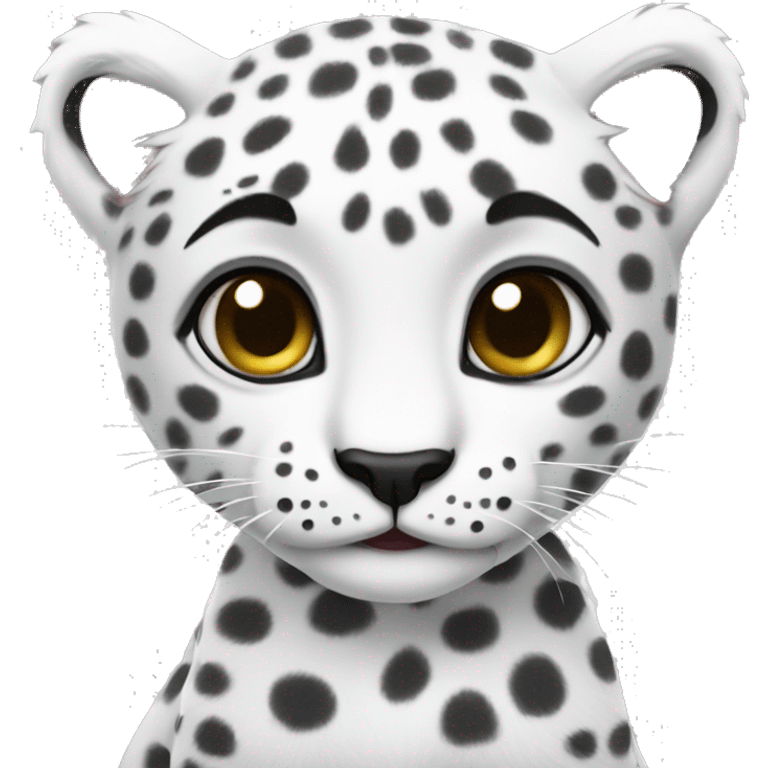 Baby white leopard emoji