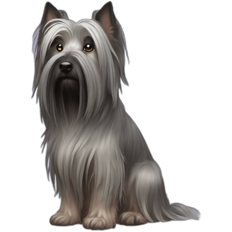 witchy Skye Terrier really long hair pollux emoji