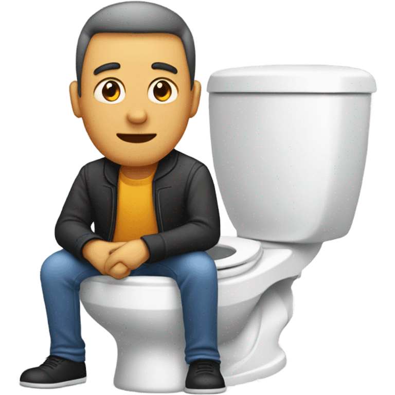 man’s head coming out of a toilet but driving a car emoji