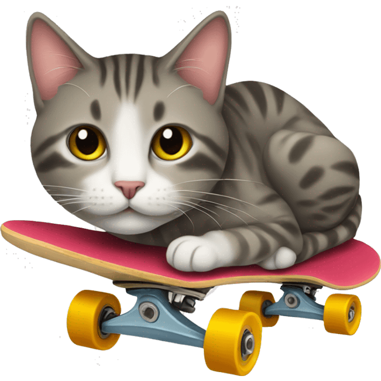 Cat with skate emoji