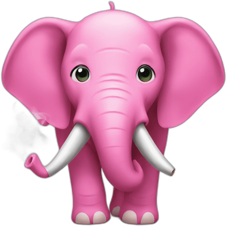 pink elephant smoke emoji