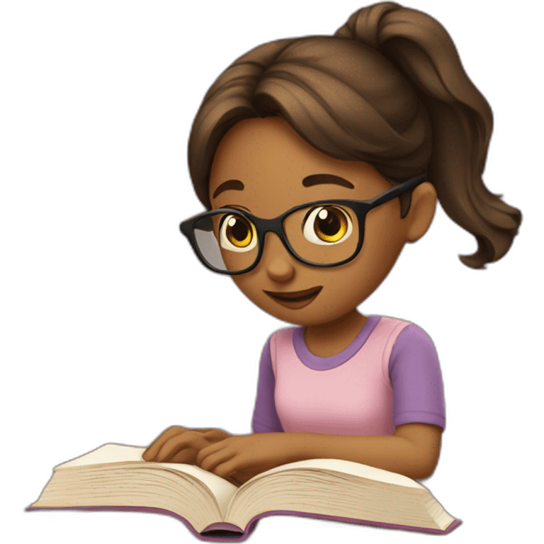 A girl reading a book emoji