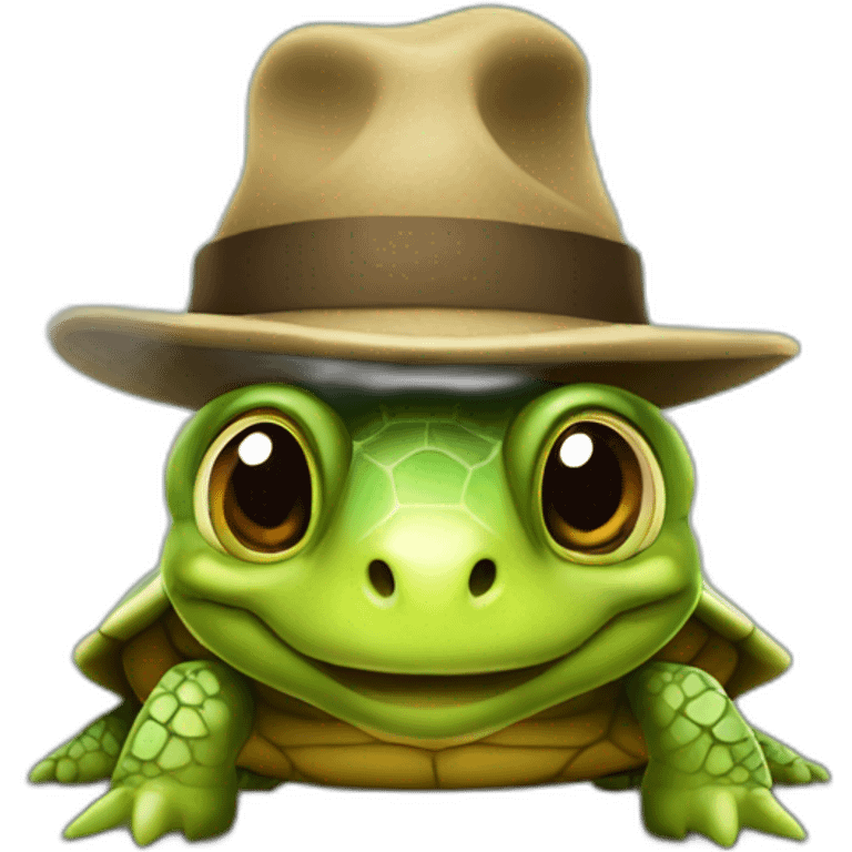 turtle with a hat emoji