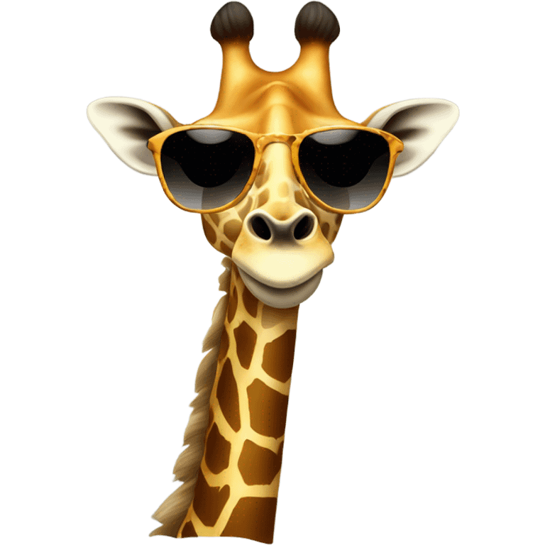 Giraffe with sunglasses emoji