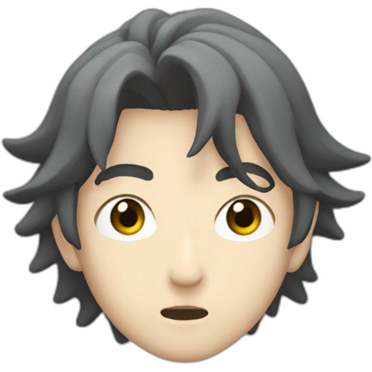 Teenage Satoru Gojo in shoked emoji