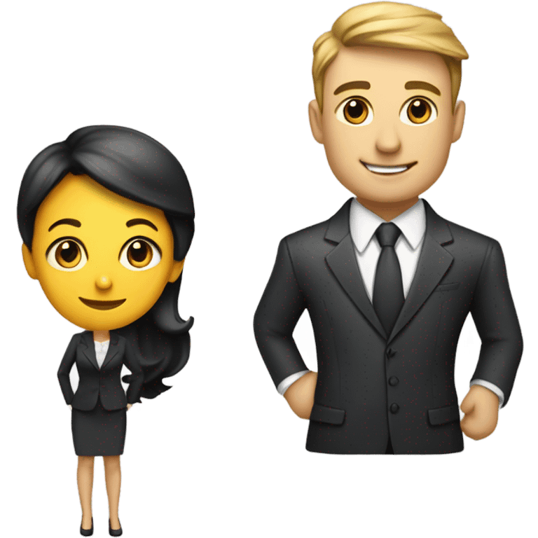 caucasian businessman and businesswoman emoji