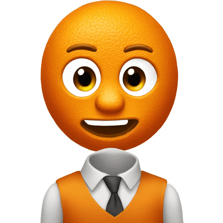 Orange man with blooof  emoji