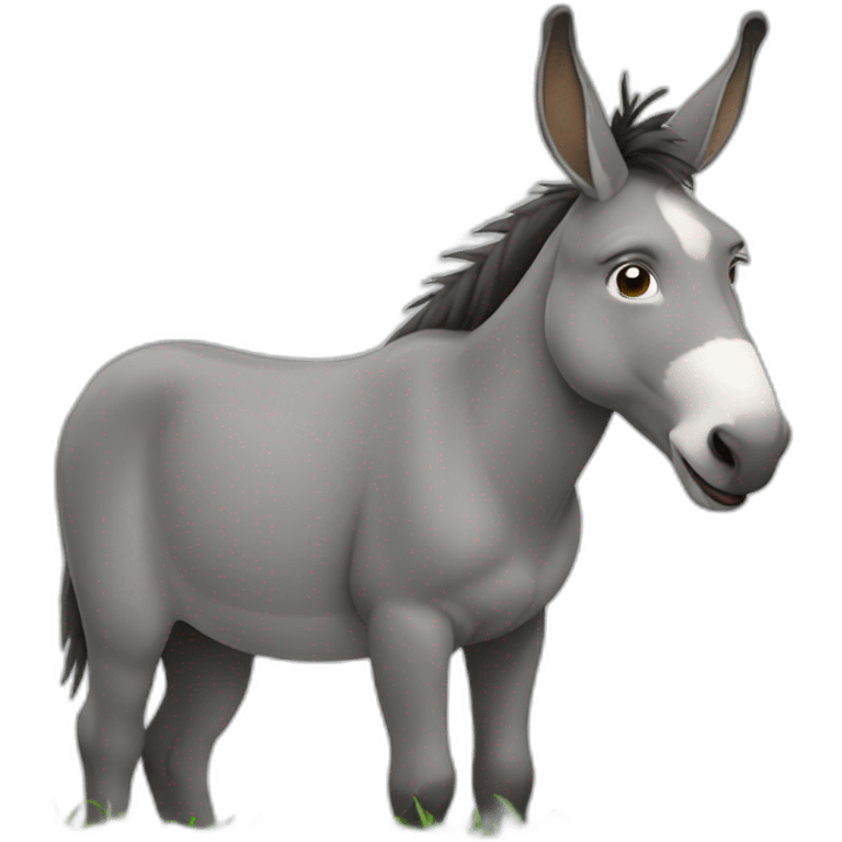 donkey eating grass emoji