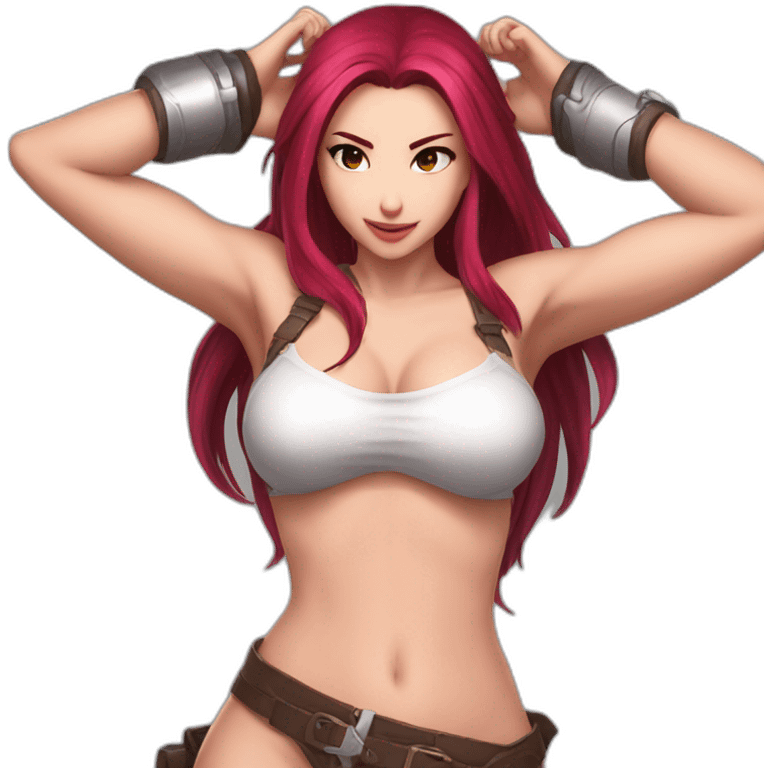 katarina posing underboobs sfw emoji