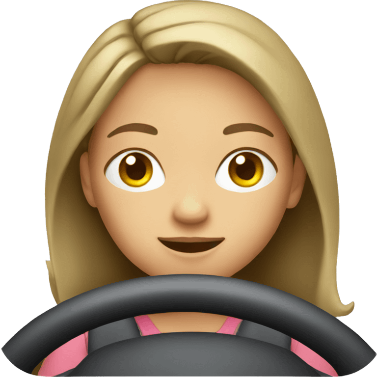 Girl driving emoji