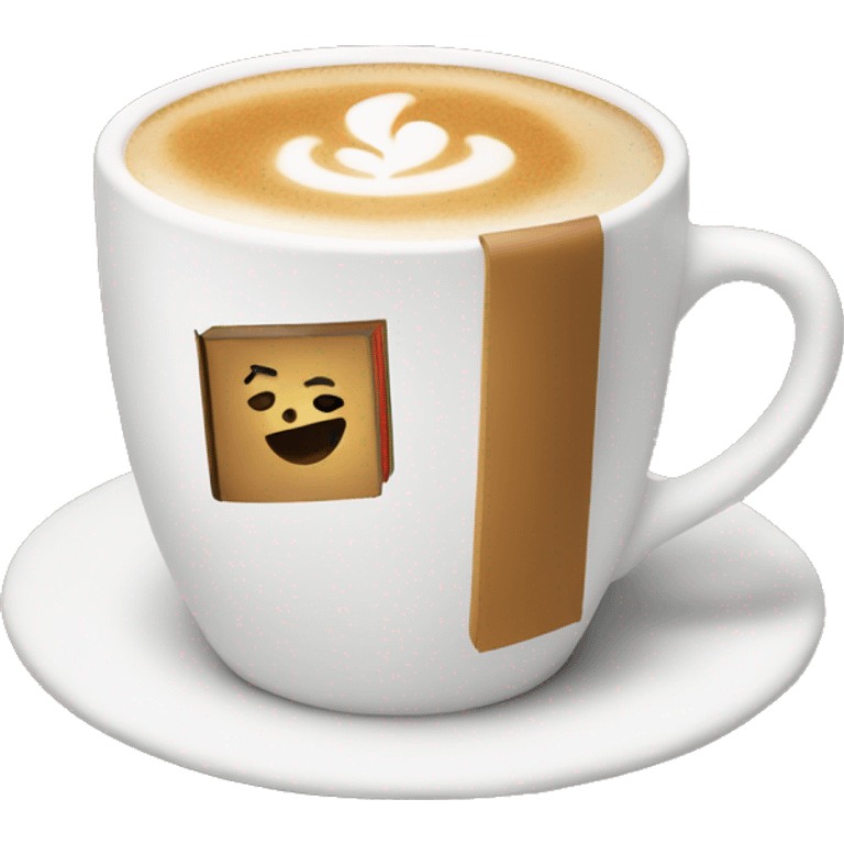 Latte with book  emoji