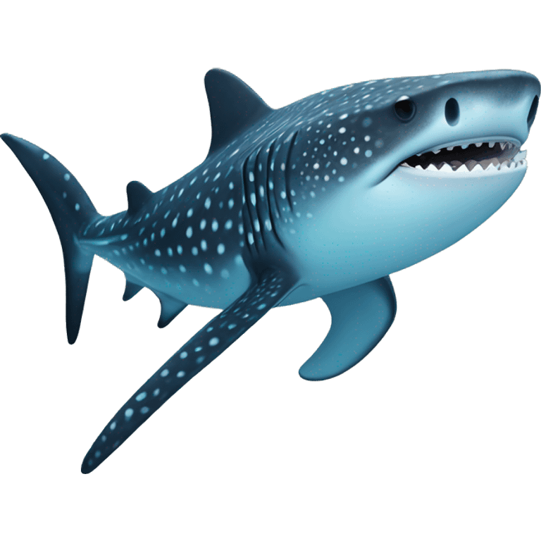 Whale shark with monical emoji