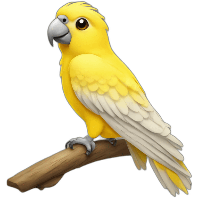 yellow cockatiel parrot emoji