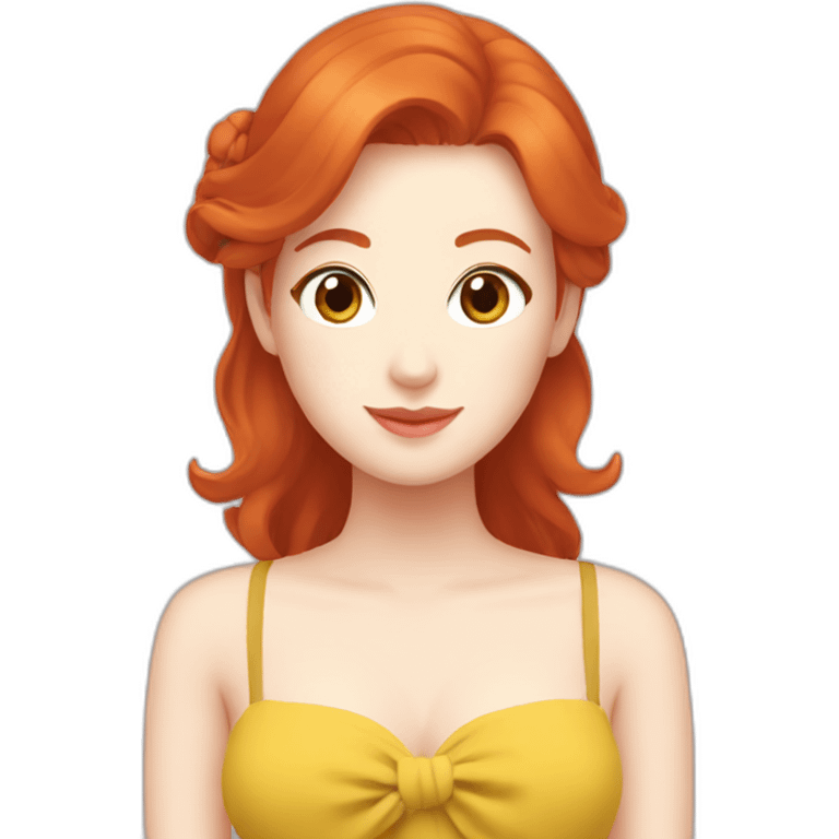 a beautiful redhead on holiday in japan emoji