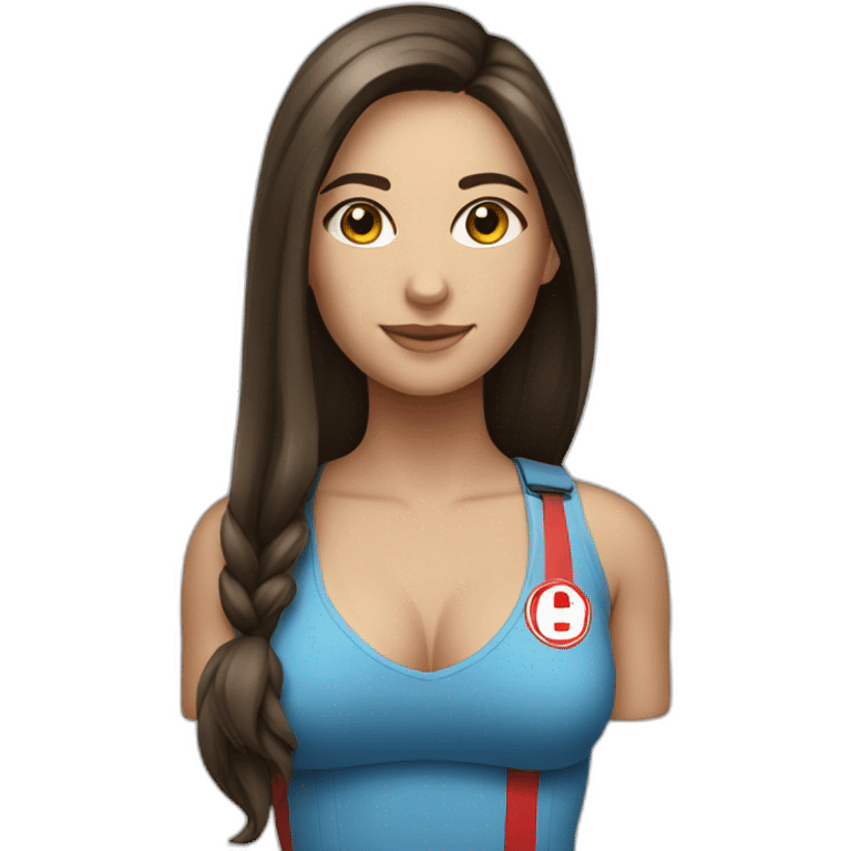 Full body | Lifeguard, Female, brunette emoji