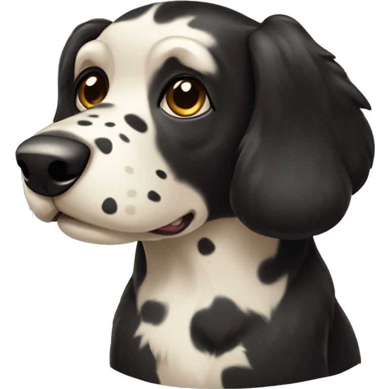 "can de chira" dog, he is black with beige spots emoji