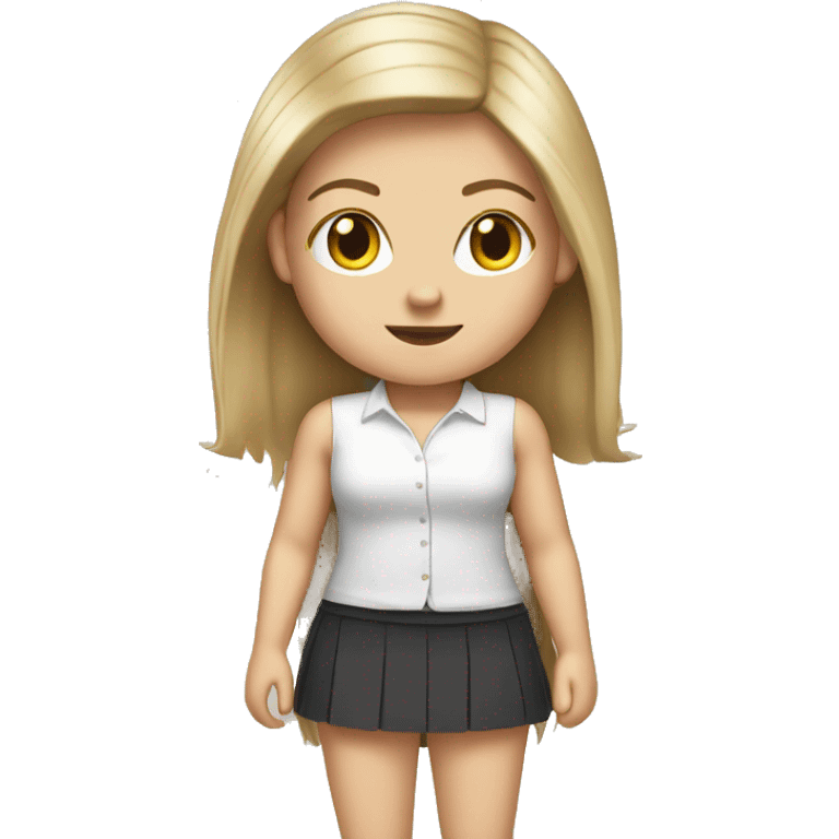 White girl with mini skirt  emoji