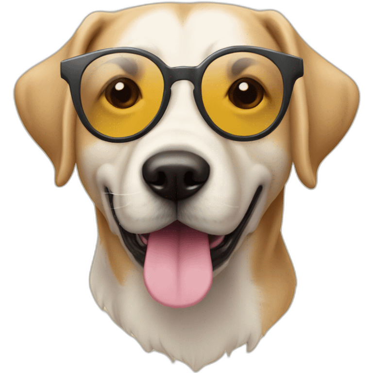 Perrita de aguas con gafas de sol emoji