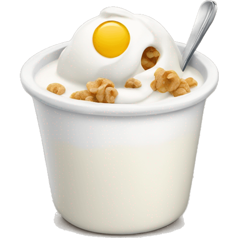 Yogurt with cereal emoji