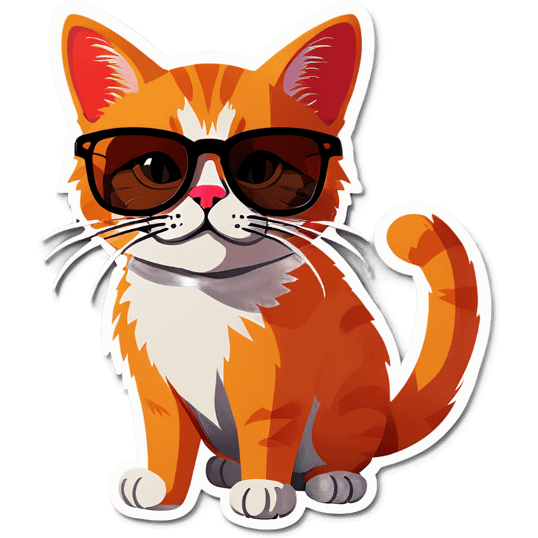 Cat with sunglasses emoji