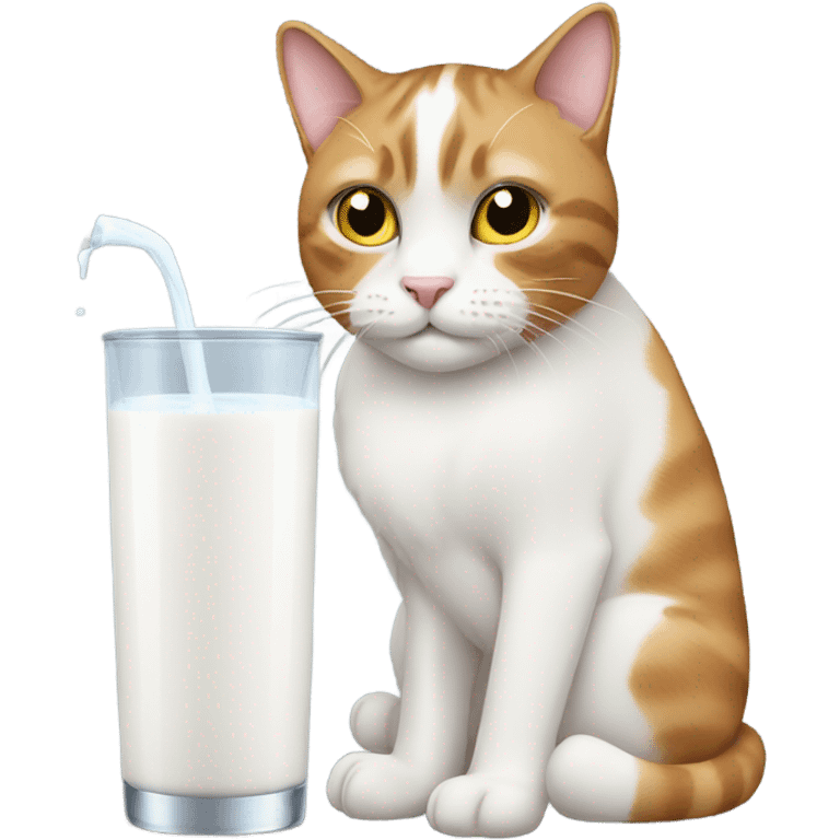 Cat drinking milk emoji