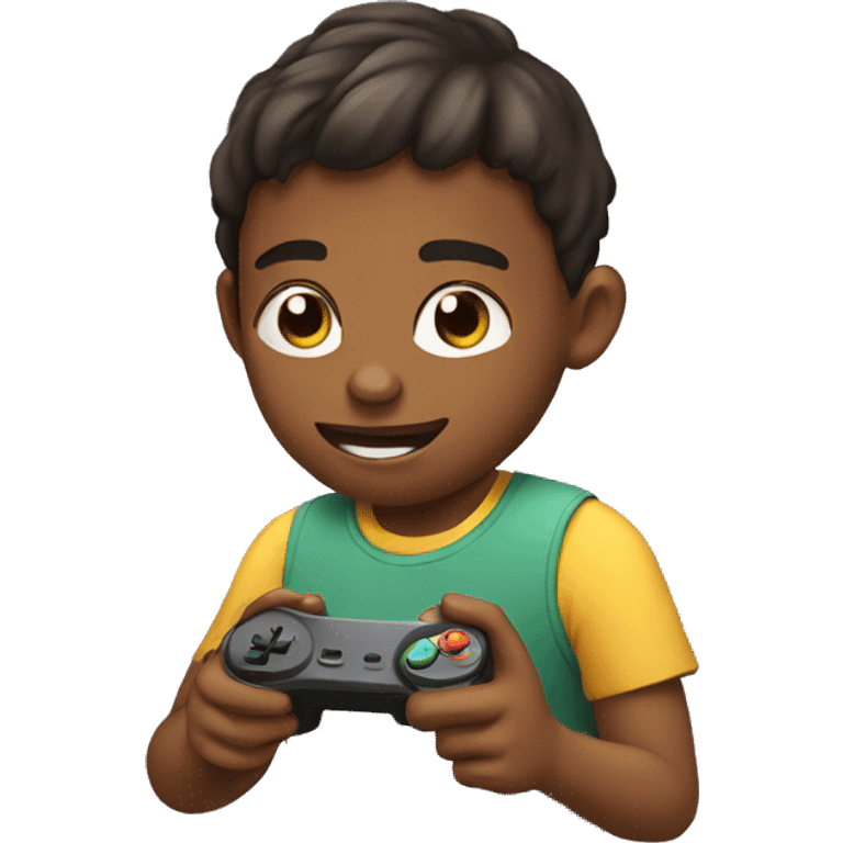 Kid playing video games emoji