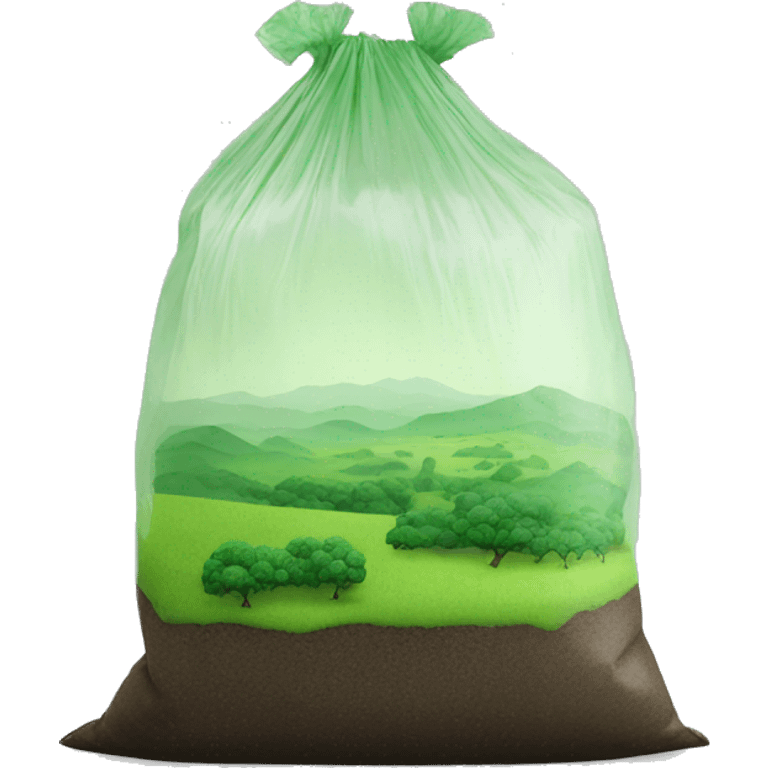 green pland in plasic bag emoji